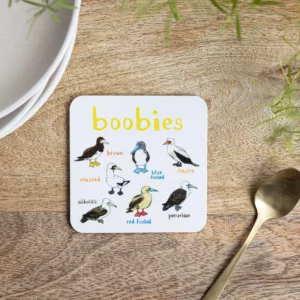 Sarah Edmonds Illustration - Boobies Bird Coaster