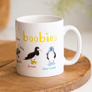 Sarah Edmonds Illustration - Boobies Ceramic Bird Mug