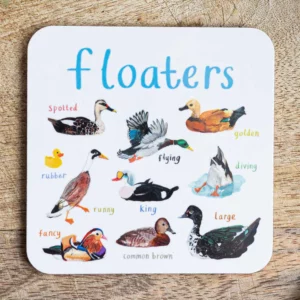 Sarah Edmonds Illustration - Floaters Bird Coaster