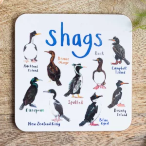 Sarah Edmonds Illustration - Shags Bird Coaster