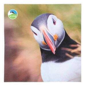 RSPB Puffin microfibre lens cleaning cloth